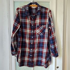 L.O.G.G. Red Blue Plaid Flannel Shirt US 12